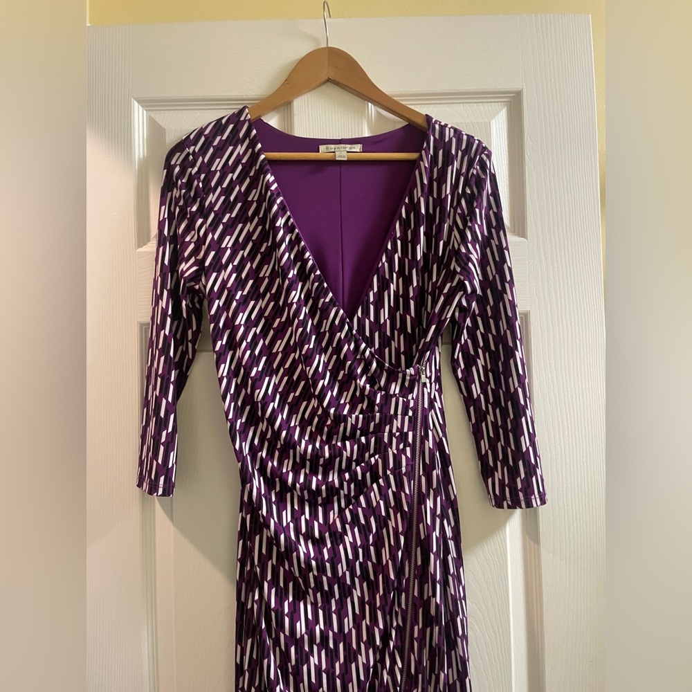 41 Hawthorn 3/4 length sleeves purple dress